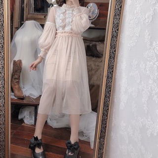 Set đầm voan lưới