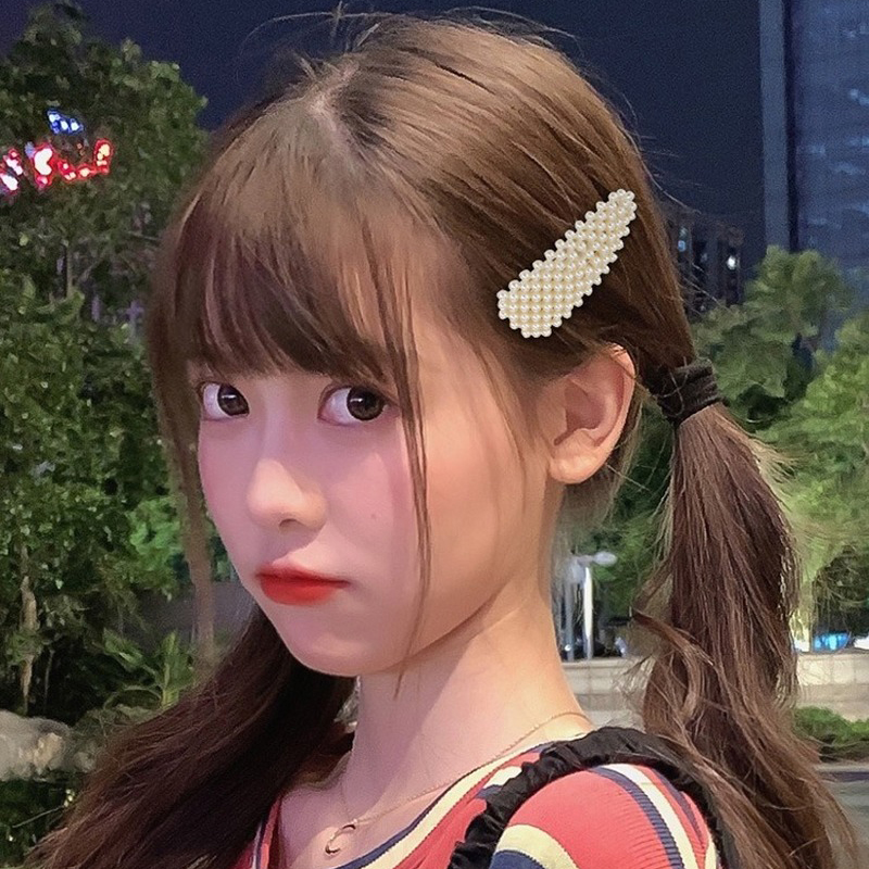 Phong cách hàn quốc đơn giản và xinh đẹp kẹp tóc trang trí bằng ngọc trai