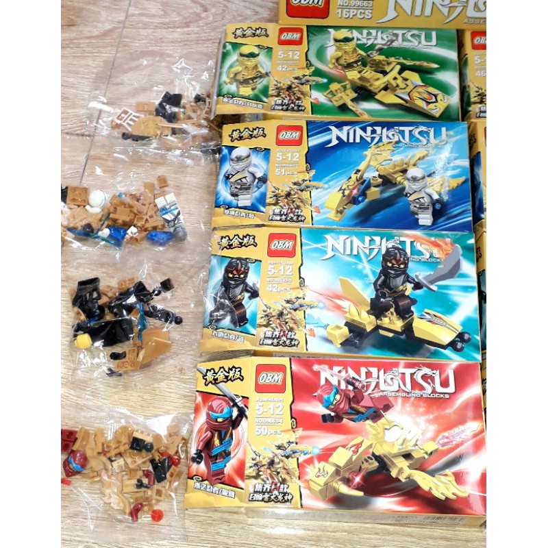 Sét Lắp ráp 8 hộp trọn bộ LegoNinja Rồng 99663 có trên 300 chi tiết bằng nhựa