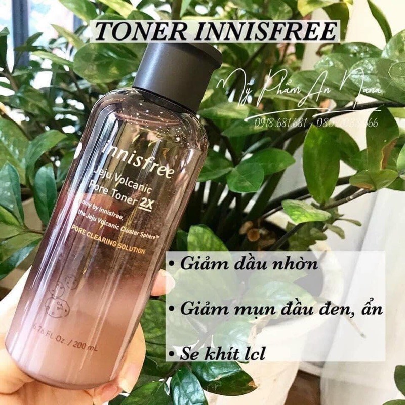 🍁NƯỚC HOA HỒNG TRO NÚI LỬA INNISFREE [Chuẩn Hãng] + đánh bay mụn đầu đen, se khít lỗ chân lông🍁🍁