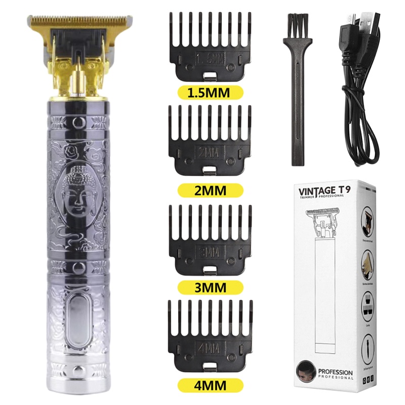 Máy Cắt Tóc Chuyên Nghiệp Máy Cắt Tóc điện T9 USB Có Thể Sạc Lại Máy Cắt Tóc Nam Máy Cắt Tóc Cắt Râu C0025A