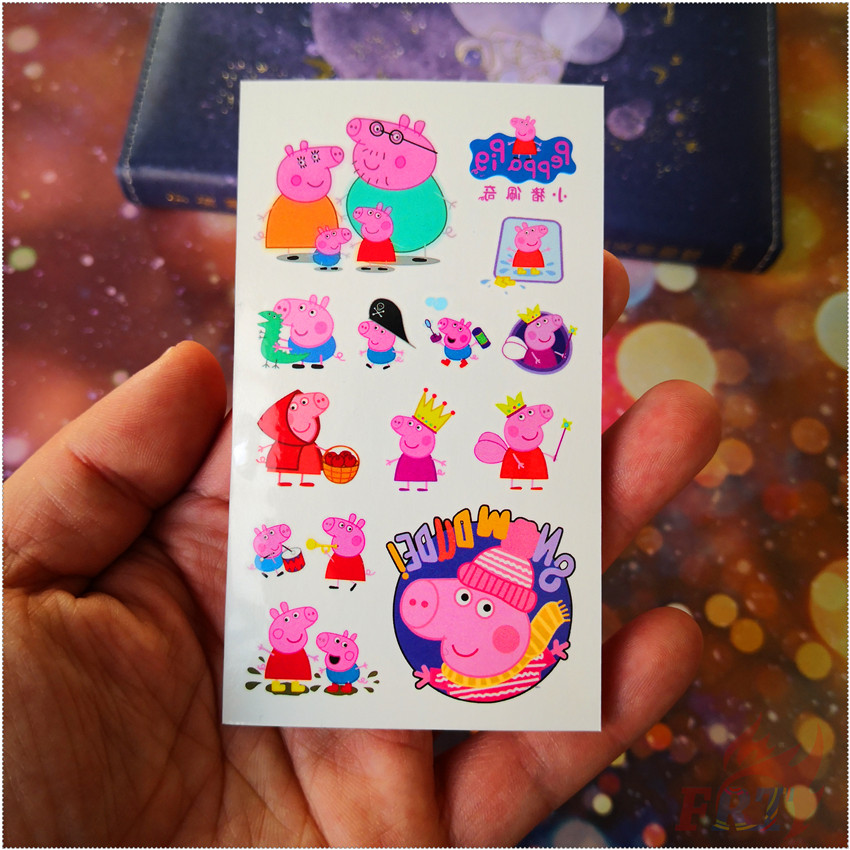 Tấm Hình Xăm Dán Tạm Thời Mini Chống Thấm Nước Họa Tiết Heo Hoạt Hình Dễ Thương