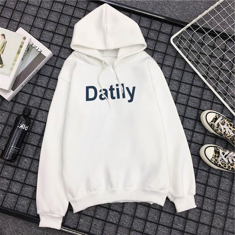 Áo khoác hoodie nữ chất liệu nỉ bông, Áo hoodie nữ unisex chui đầu nón 2 lớp dày dặn, Freesize 60-75kg