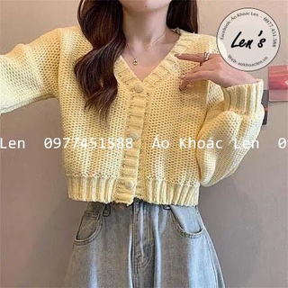 ÁO KHOÁC LEN CROPTOP NÚT BỌC
