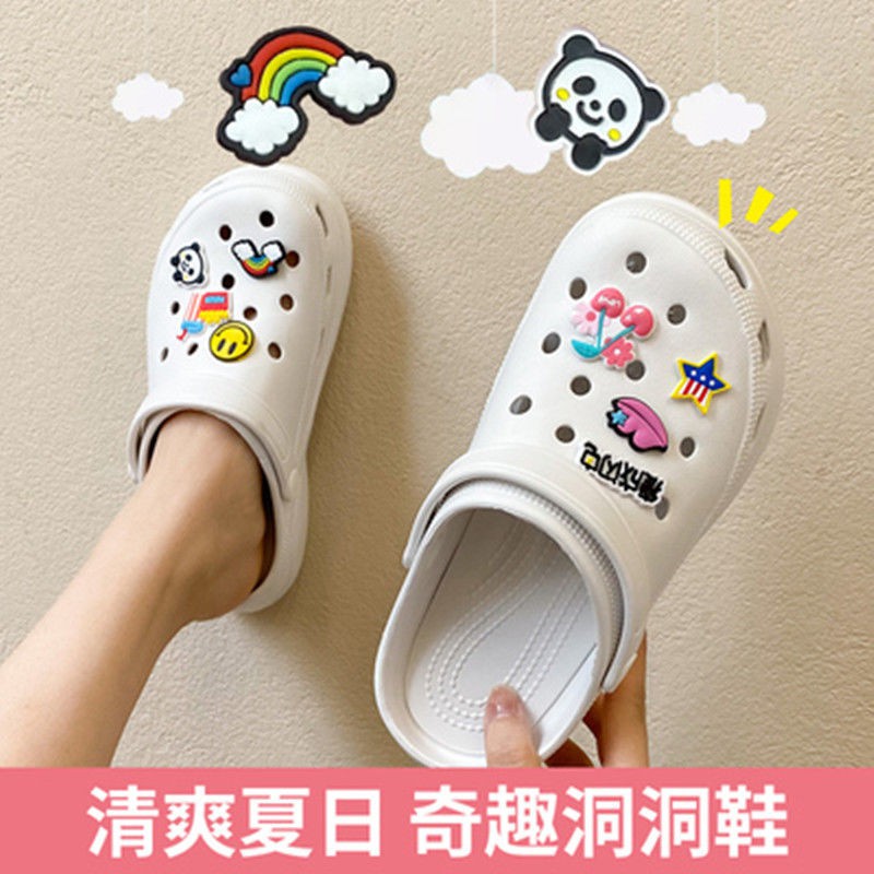 Dép sandal Crocs cao gót đế mềm chống trượt thời trang đi biển 2021 dành cho nữ