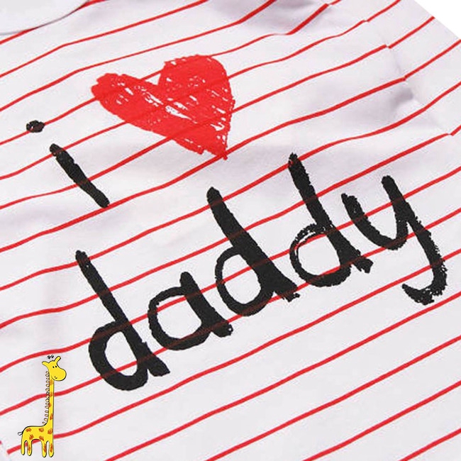 Unisex Baby Girl Boy I Love Mummy Daddy Onesies Jumpsuit Long Sleeve Bodysuit