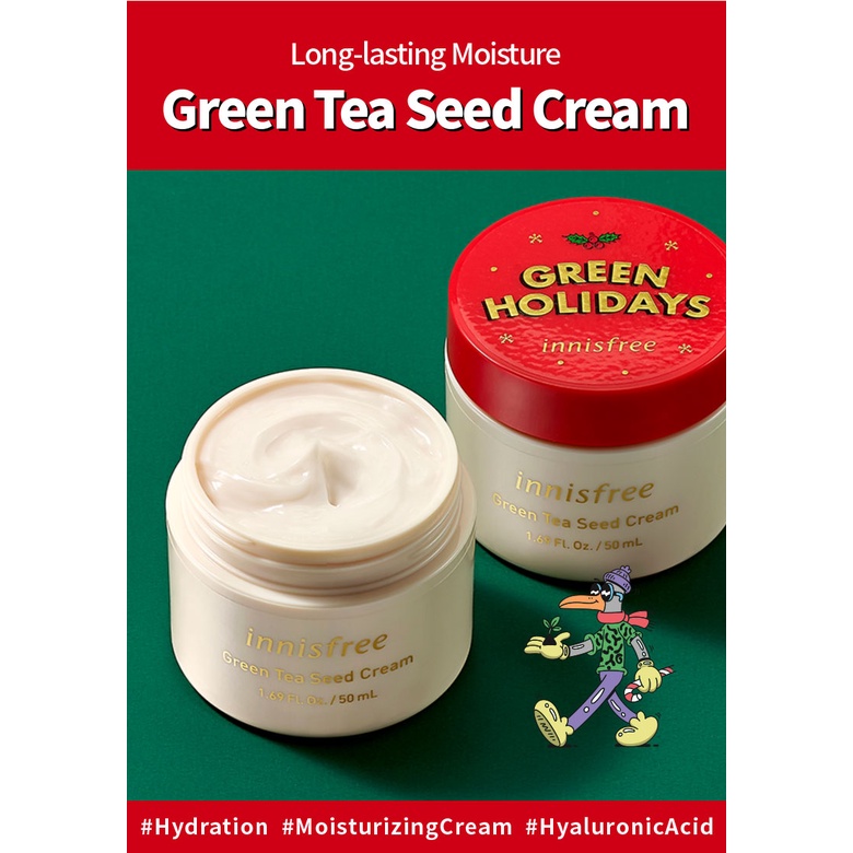 Set 3sp Green Tea Seed Skin Care Set / Bộ sản phẩm chăm da ẩm mượt chuyên sâu mầm trà xanh