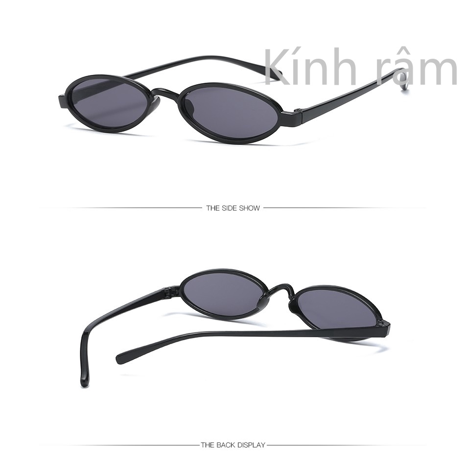 Kính mát gọng tròn bằng nhựa phong cách cổ điển