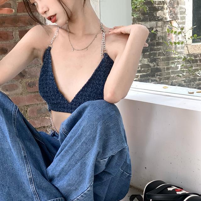 Áo Hai Dây Cổ Chữ v Thời Trang Mùa Hè Quyến Rũ Cho Nữ