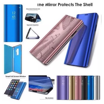 Ốp Điện Thoại Nắp Lật Tráng Gương Thông Minh Kiêm Đế Đỡ Cho Samsung Galaxy S6 S7 EDGE S8 S8+ S9 S9+ S10 S10 PLUS PLUS