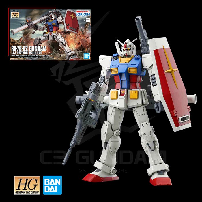 MÔ HÌNH GUNDAM BANDAI HG 1/144 GUNDAM RX-78-2 VER GUNDAM THE ORIGIN HGGTO GUNDAM THE ORIGIN