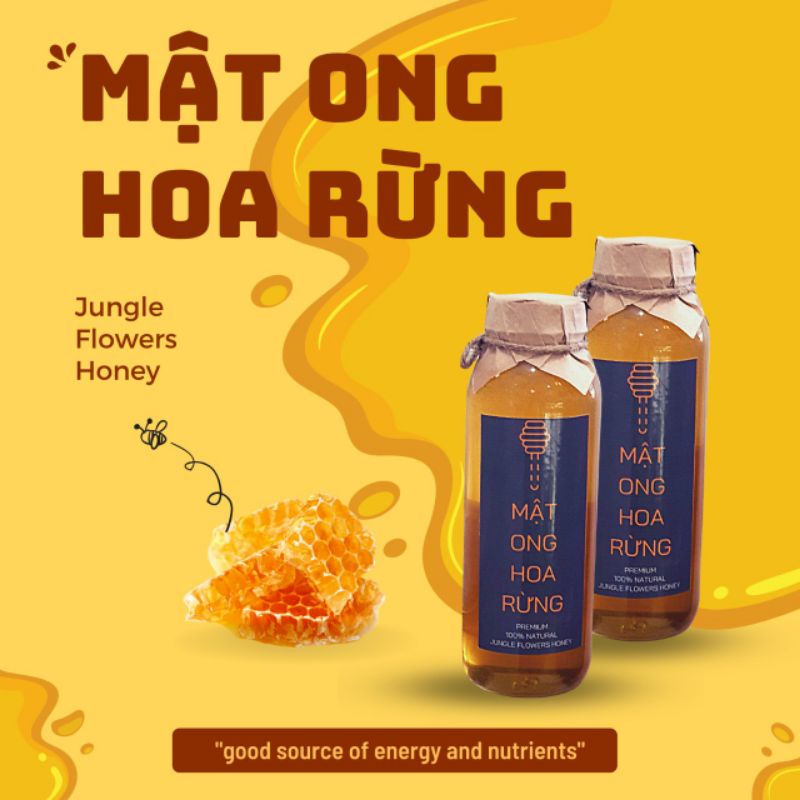 Mật ong Hoa Rừng nguyên chất 330ml - Pure Jungle Followers Honey 330ml Légumes Việt Nam