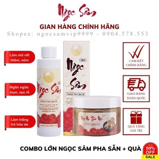 Bộ ngọc sâm và mặt nạ pha sẵn ngừa mụn trắng da