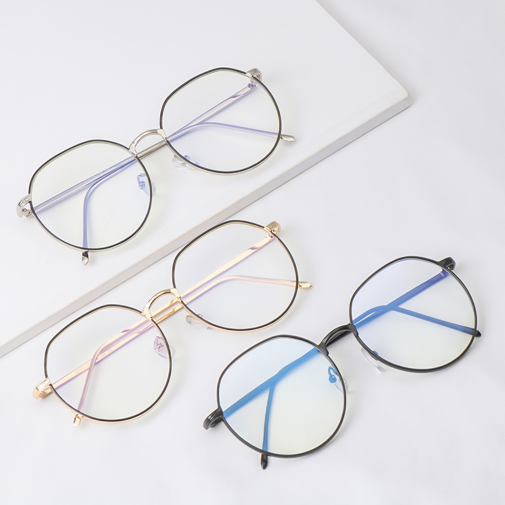 Mắt Kính Gọng Kim Loại Chống Ánh Sáng Xanh Kiểu Dáng Thời Trang