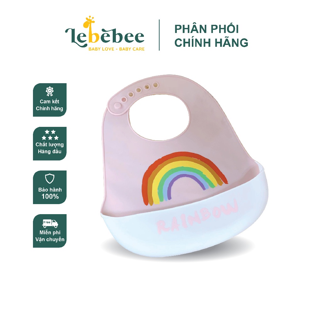 Yếm ăn dặm silicon Honper có máng họa tiết dễ thương cho bé – Lebebee