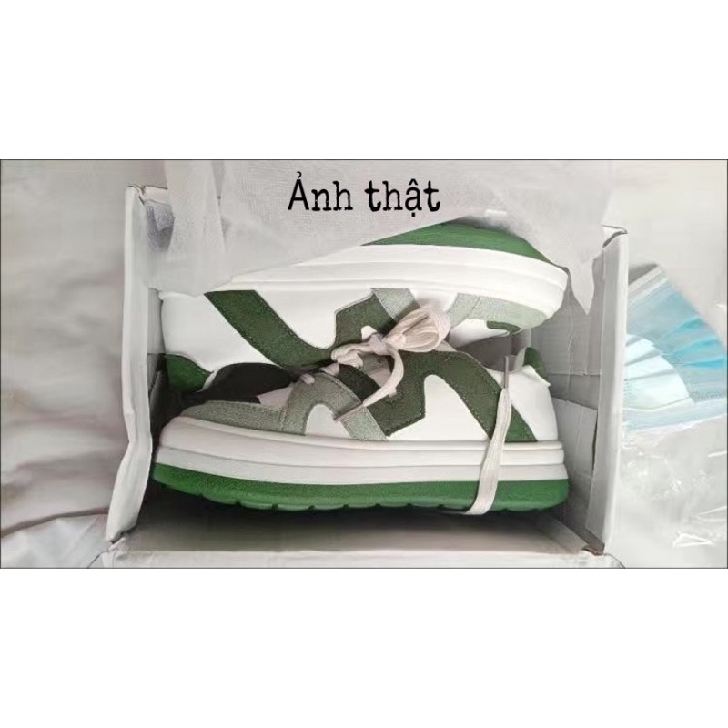 Giày thể thao sneaker màu xanh rêu nam nữ phong cách ulzzang basic hot hit mới
