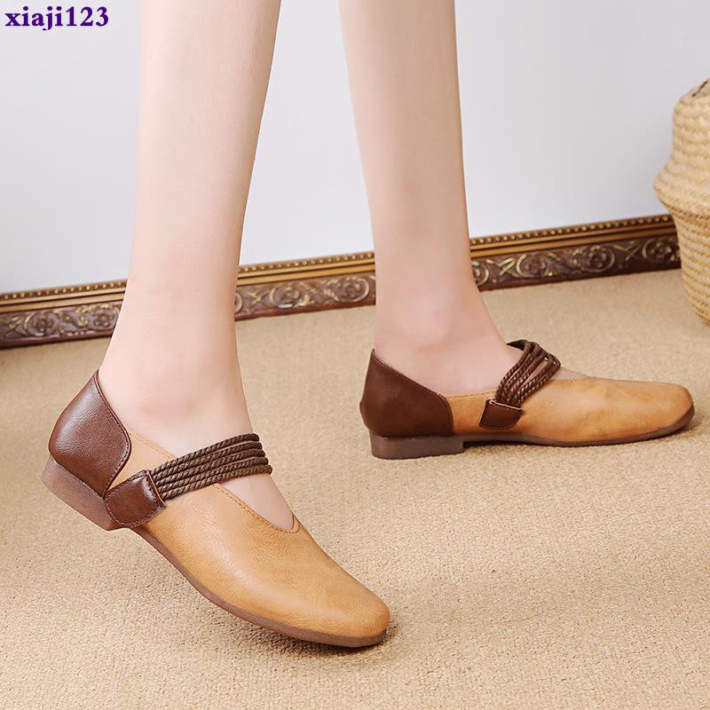 Giày Búp Bê Mũi Tròn Bằng Nhựa Phong Cách Retro Nhật Bản Cho Nữ | BigBuy360 - bigbuy360.vn