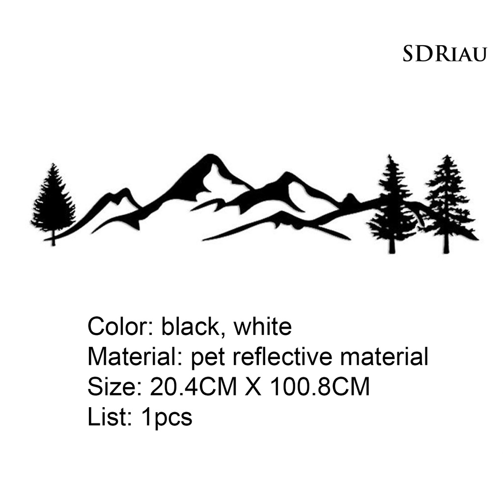 Miếng Dán Phản Quang Chống Thấm Nước Họa Tiết Núi Trang Trí Cửa Sổ Xe Hơi