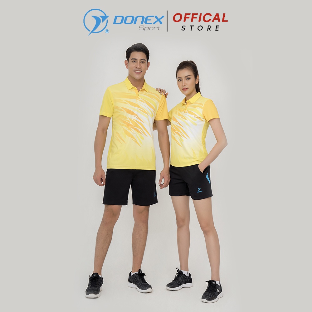 Áo Thể Thao Nam Cầu Lông DONEX nhãn PRONING  MC-9091 Chất Liệu Vải Cao Cấp, In Chuyển Nhiệt Siêu Bền Màu