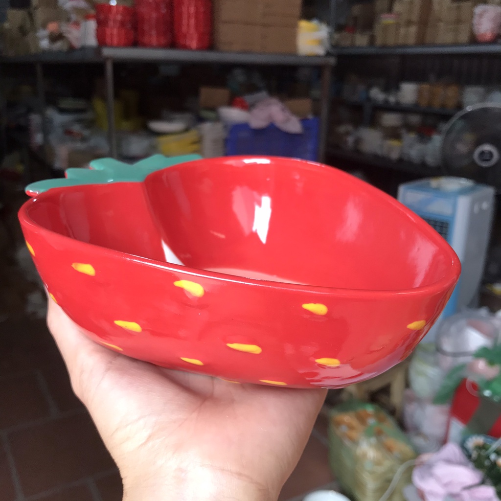 Bộ bát đĩa dâu tây đỏ 9 món cực sang chảnh 2