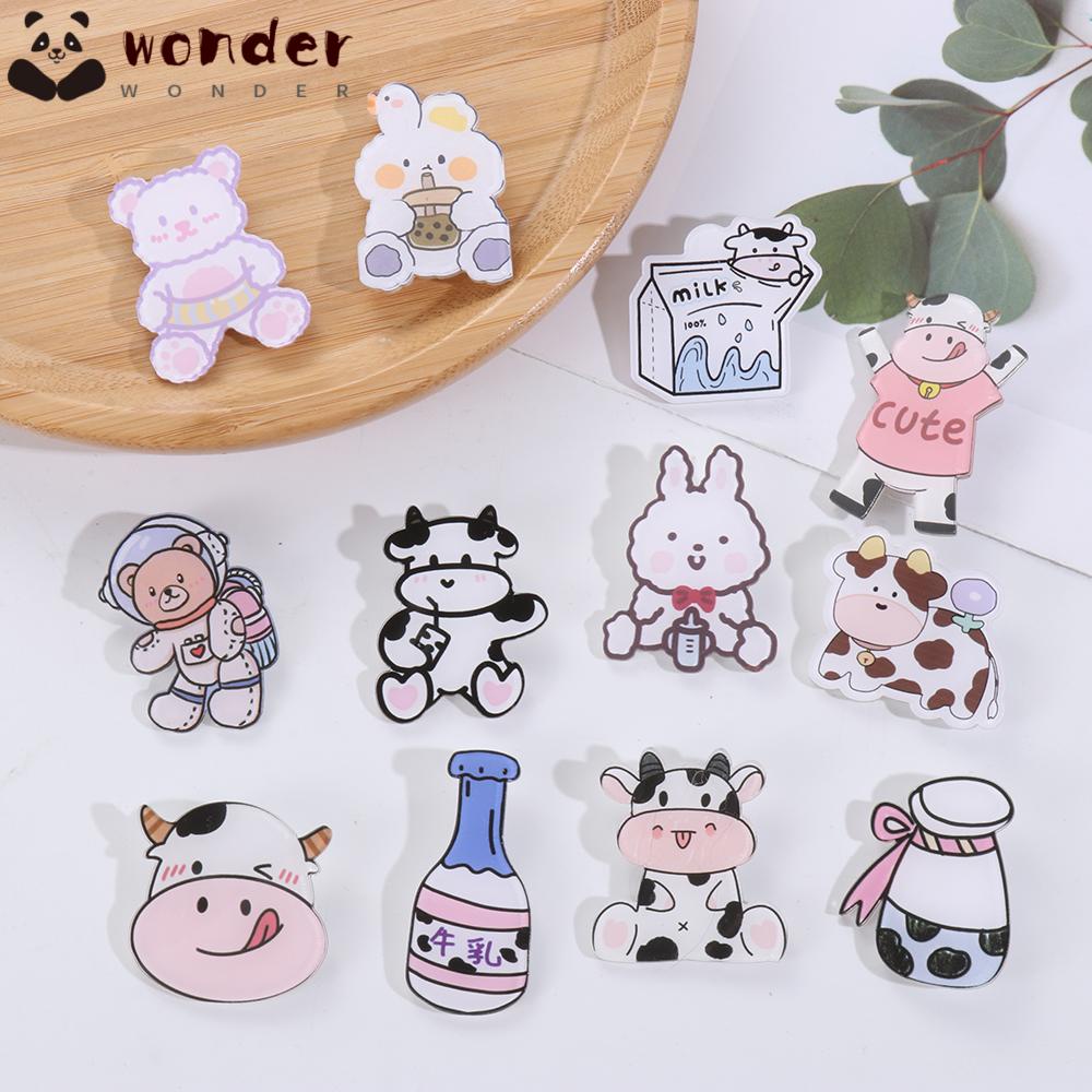 Ghim Cài Áo Hình Bò Sữa Có Đèn Led Dễ Thương