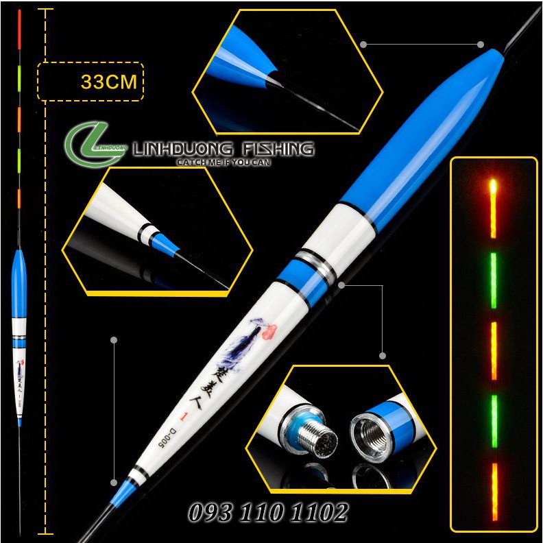 Phao Câu Đài Ngày Đêm Nano Phao Câu Ngày Đêm Phao Câu Cá [Tặng kèm pin] PC4