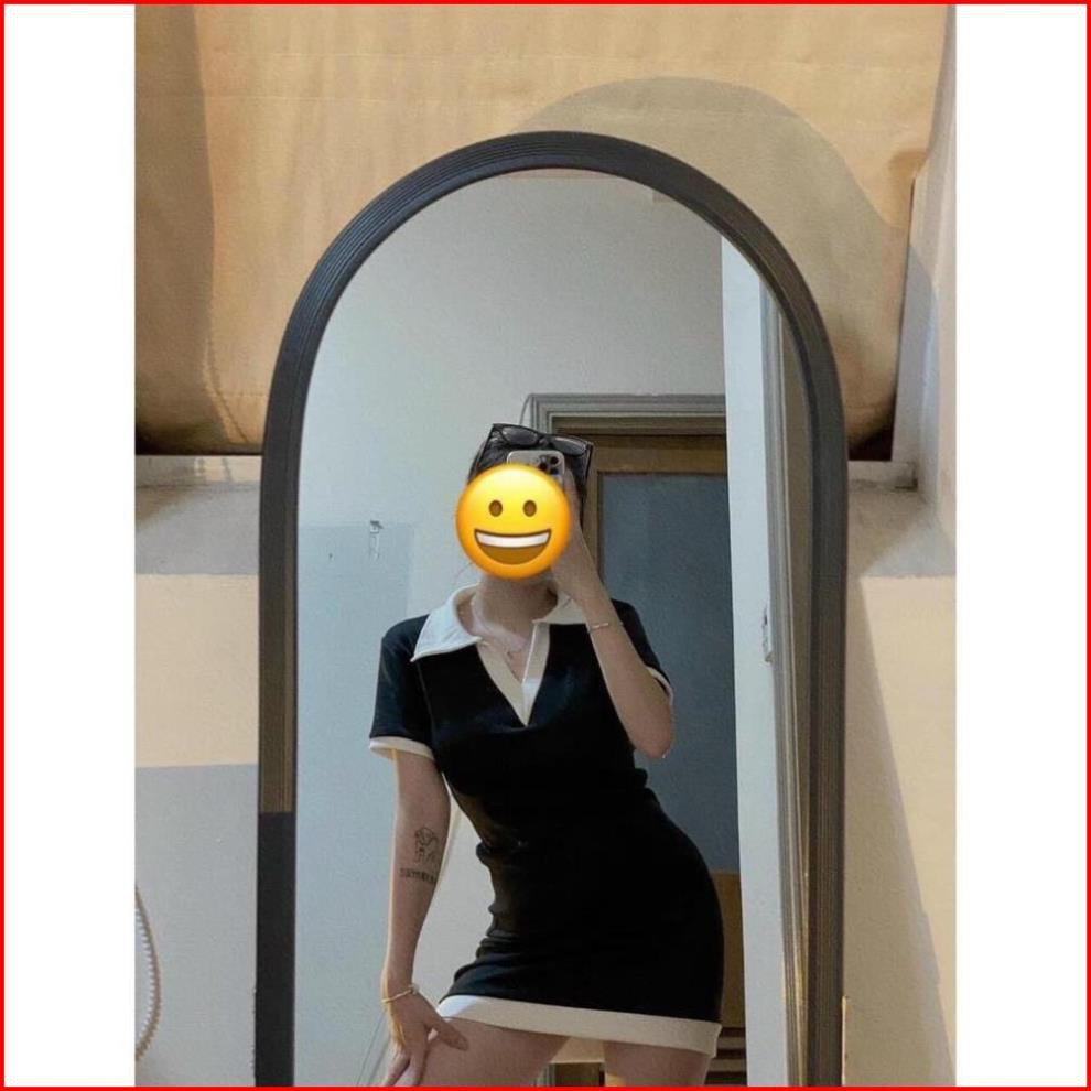 Váy Body, Váy Nữ Dáng Polo Cổ Trắng Khoét Ngực  Hàng Loại 1 | BigBuy360 - bigbuy360.vn