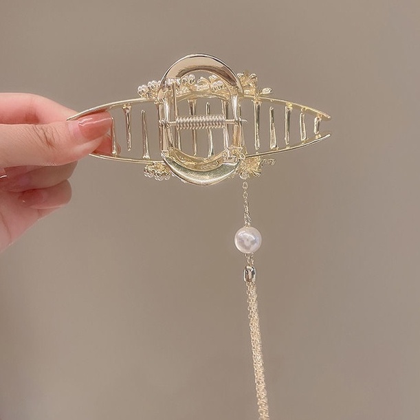 Kẹp Tóc Cỡ Lớn Bằng Hợp Kim Màu Vàng Thời Trang Mùa Hè Hàn Quốc