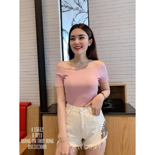 Áo croptop trễ vai lượng sóng phong cách mới TTGR0001