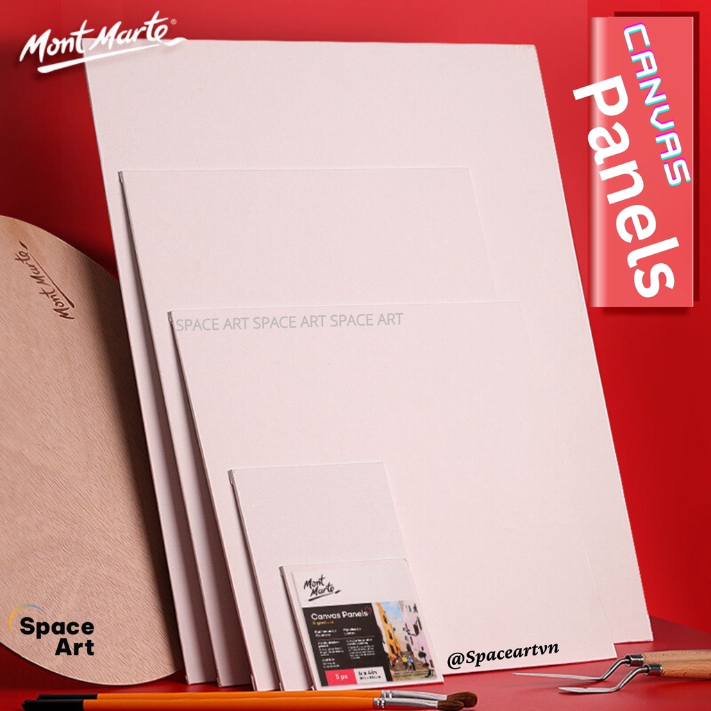 Tấm Canvas Panels Mont Marte CMPL - Canvas Vẽ Tranh, Toan Vẽ Tranh Acrylic, Sơn dầu