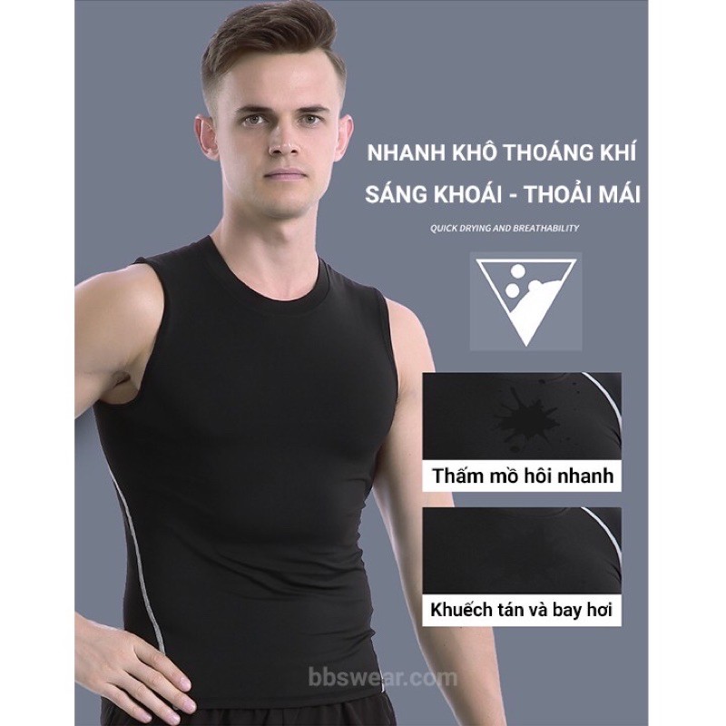 Áo 3 Lỗ Nam Tập Gym Cao Cấp PRO COMBAT nhà MEN'S SECRET