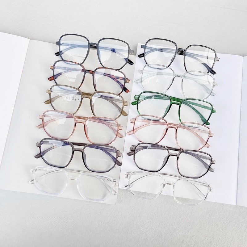 Mắt Kính Gọng Vuông Trong Suốt Chống Ánh Sáng Xanh Thời Trang Hàn Quốc