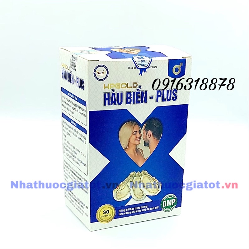 [30 viên] HPGOLD Hàu Biển Plus - Tăng cường sinh lý nam, hỗ trợ giảm đau lưng tiểu đêm