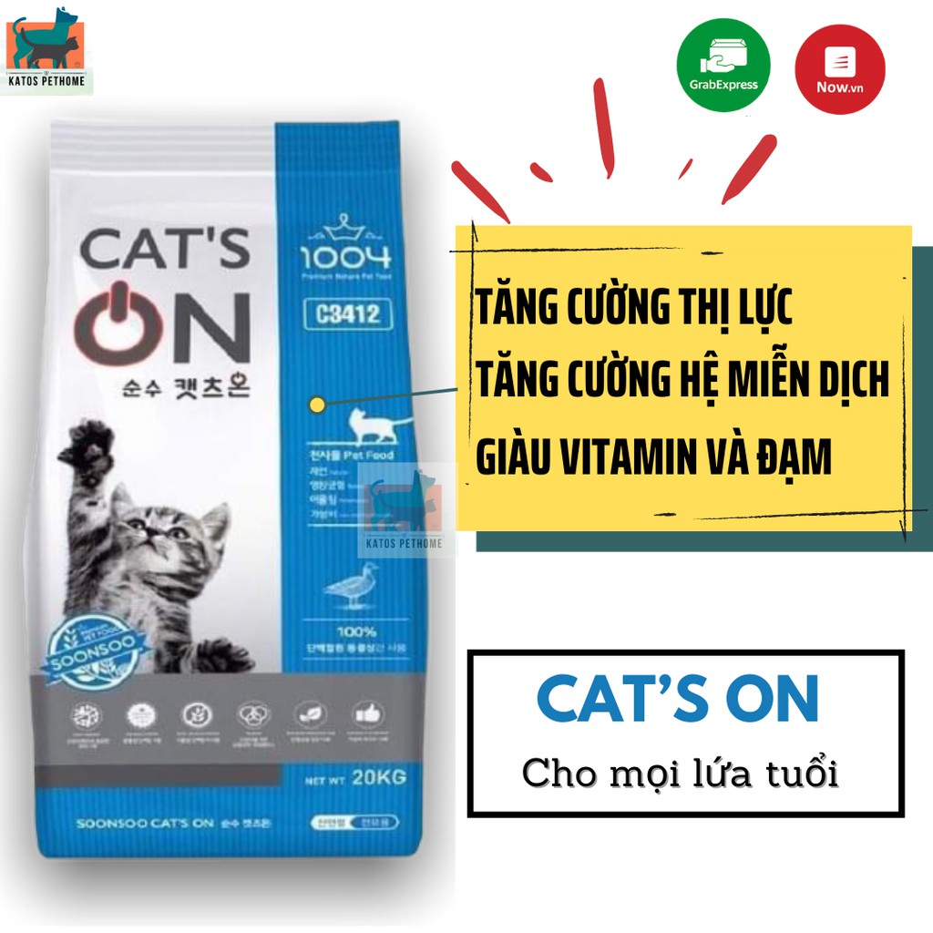 Hạt thức ăn cho mèo Cat's On 1kg túi chiếc