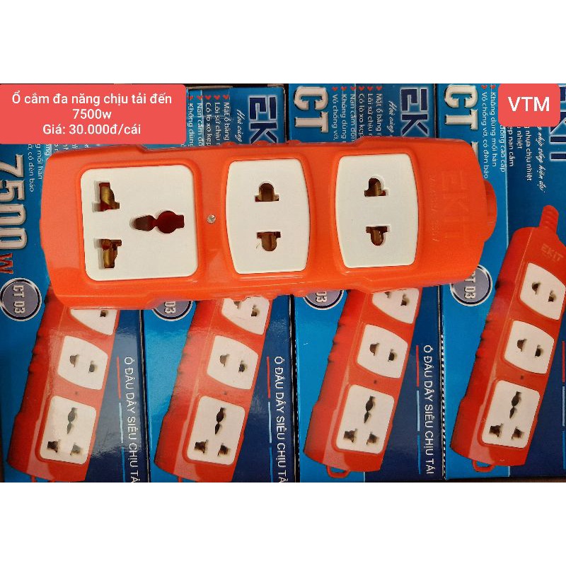 Ổ cắm chịu không dây EKIT chịu tải đến 4500w