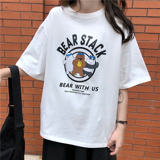 Áo thun nữ cotton stuk phông nữ form rộng tay lỡ hàng quảng châu