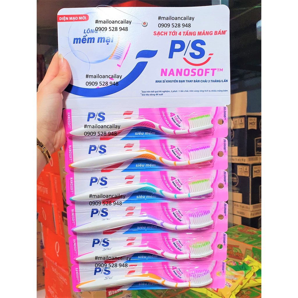 Bàn Chải Đánh Răng P/S Lông Tơ Mềm Mại (1vĩ/ 6cây)