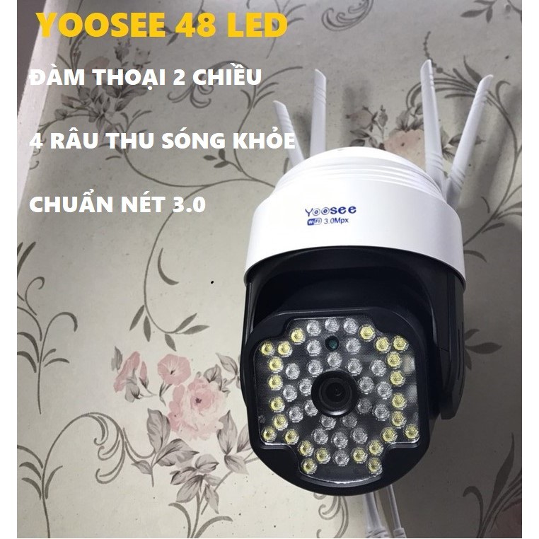 Camera ip wifi yoosee ngoài trời  X4000 480 LED- đàm thoại 2 chiều- chống nước ip67- xem đêm có màu