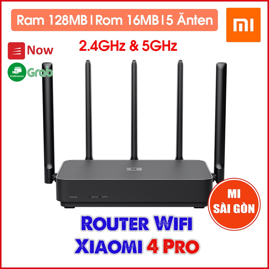 [Mã 157ELSALE hoàn 7% đơn 300K] Bộ Phát Wifi Router Xiaomi 4 PRO Wifi5 - Năm 2020