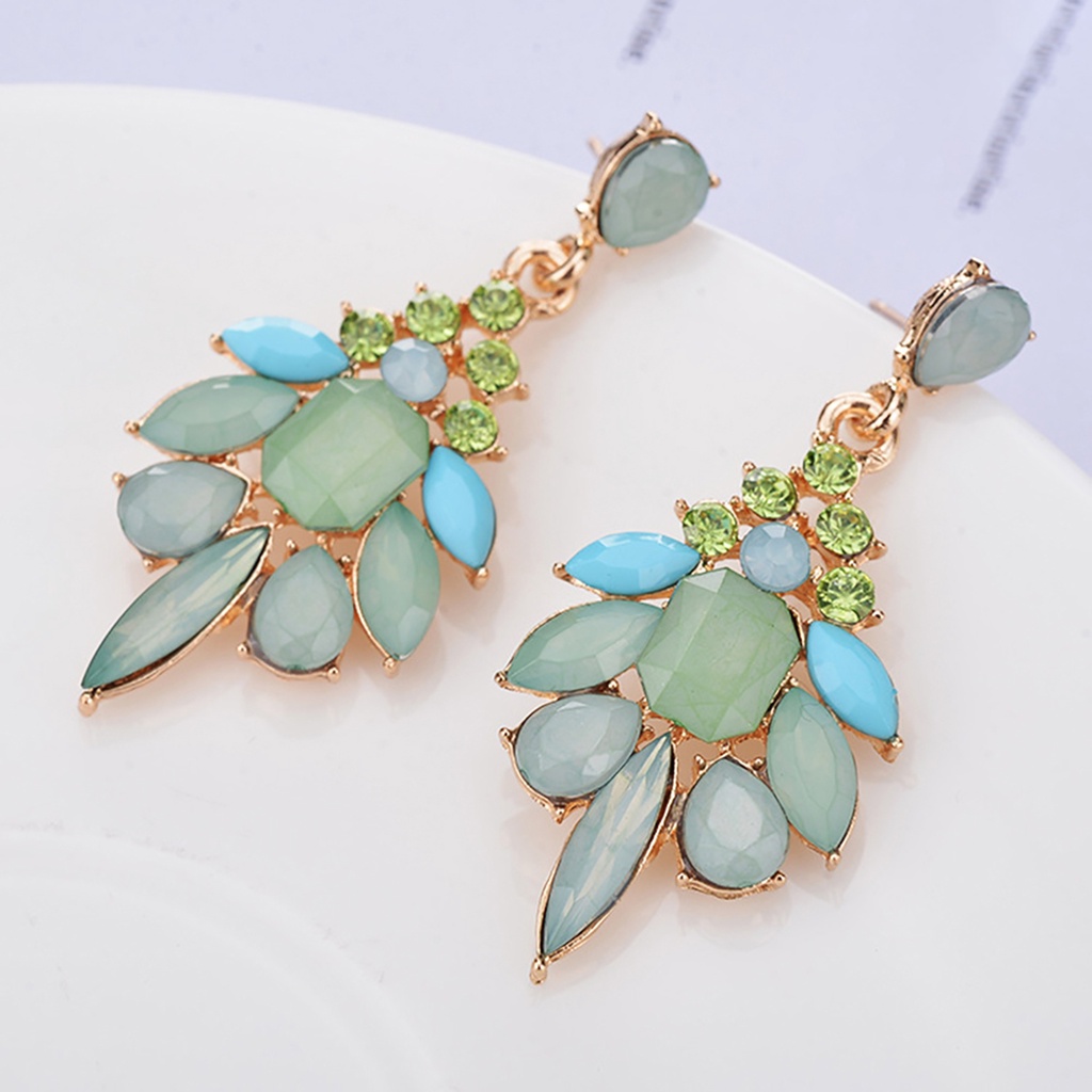 Hoa tai hình giọt nước đính đá lấp lánh sang trọng dành cho phụ nữ