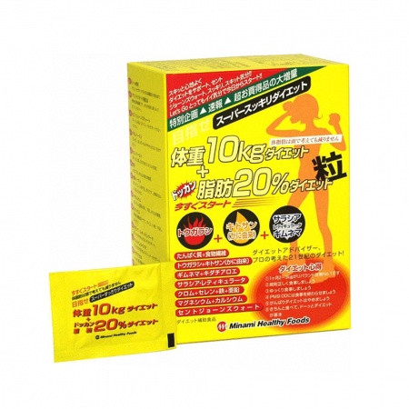 VIÊN UỐNG HỖ TRỢ GIẢM CÂN 10KG + 25%MỠ THỪA MINAMI NHẬT BẢN (HỘP 75 GÓI DÙNG TRONG 2.5 THÁNG) - HÀNG NỘI ĐỊA NHẬT