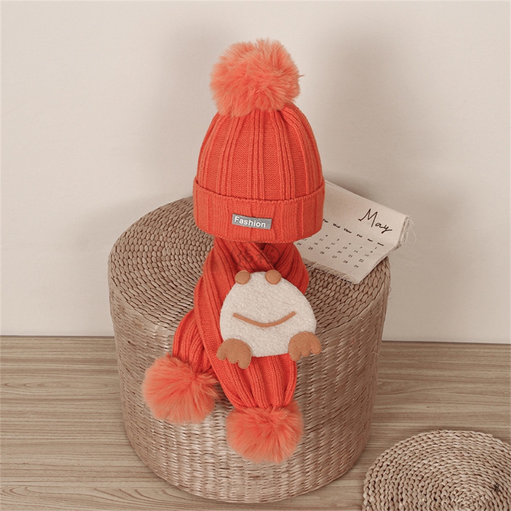 Mũ len Bear Leader có khăn quàng cổ đáng yêu cho bé 2-6 tuổi