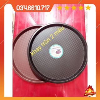 Khay nhựa bê đồ chống trơn 2627 - Khay phục vụ nhà hàng tròn 32cm