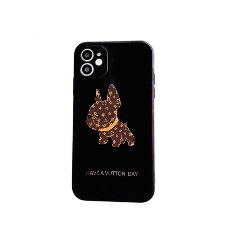 Ốp lưng iphone Lv pug cạnh vuông giả ip12 5/5s/6/6plus/6s/6splus/7/7plus/8/8plus/x/xr/xs/11/12/pro/max/plus/promax