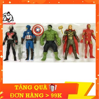 Đồ Chơi Biệt Đội Siêu Anh Hùng Gồm 5 Nhân Vật Và Phụ Kiện, Cao 16cm, Có Phát Sáng, Cử Động Khớp, Siêu Ngầu - SUMOSHOP68