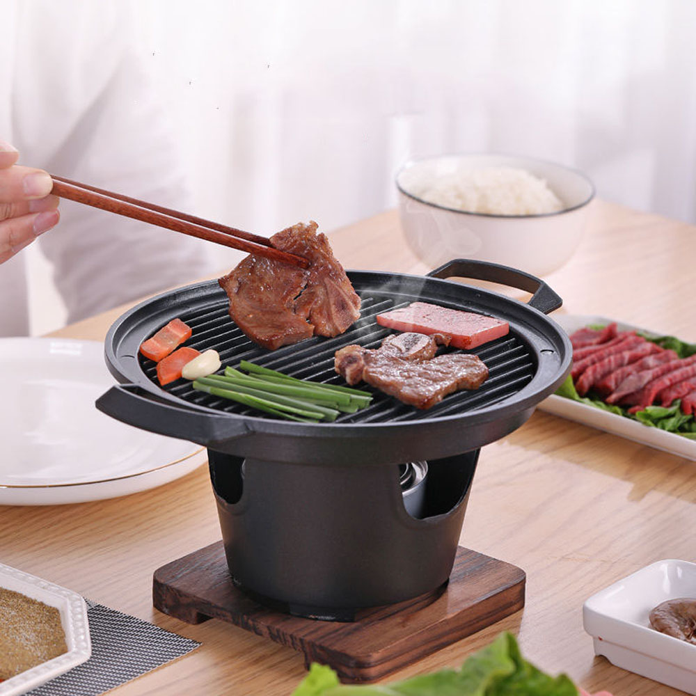 Lò Nướng Bbq Mini Bằng Hợp Kim Nhôm Phong Cách Nhật Bản Nhiều Màu