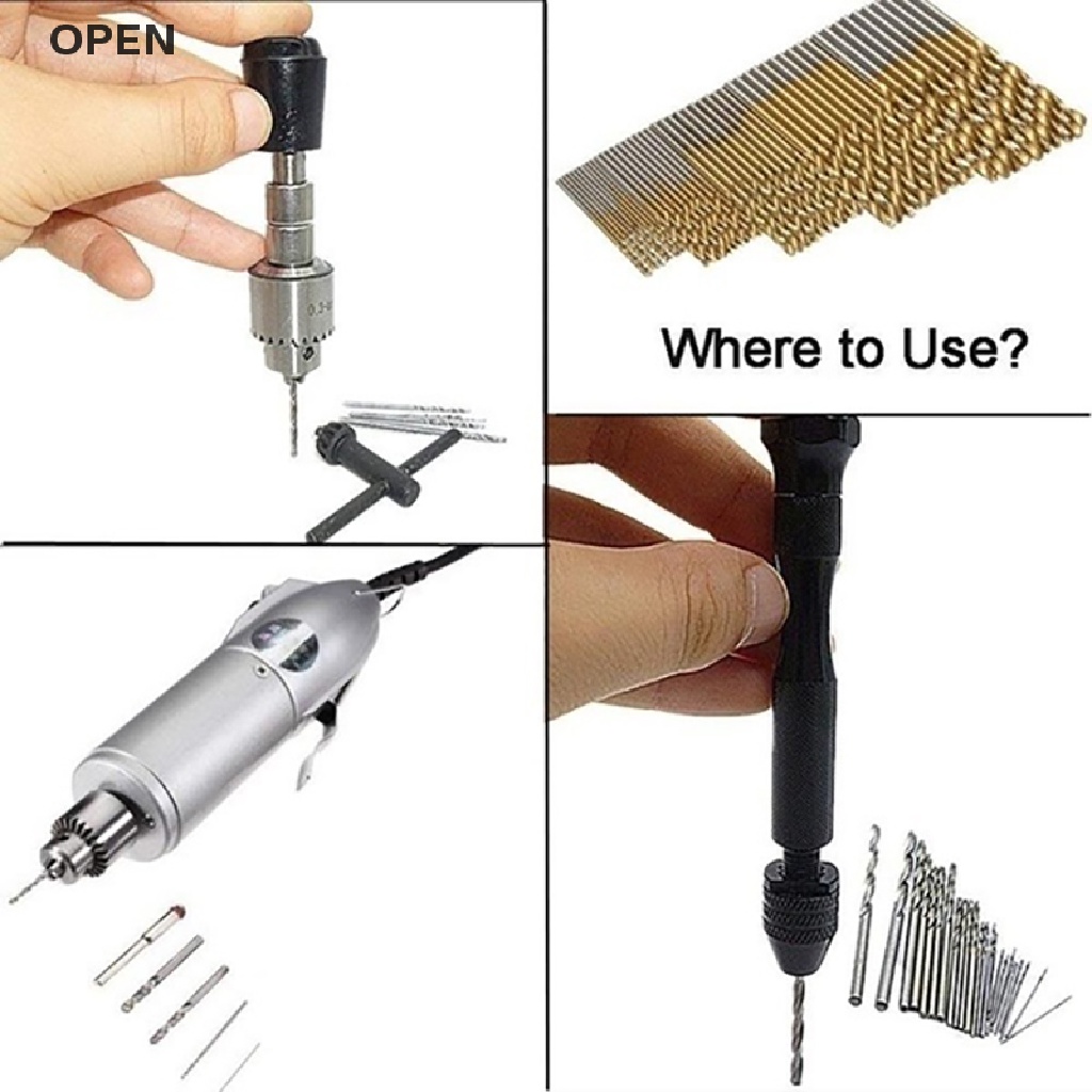 Bộ 100 / 50 Mũi Khoan Thép Phủ Titan Tốc Độ Cao