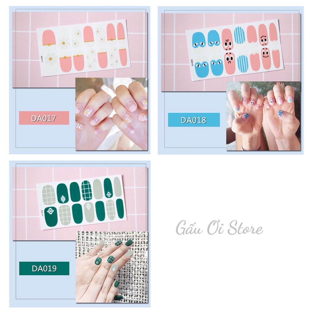 Bộ 14 Miếng Dán Móng Tay Không Thấm Nước