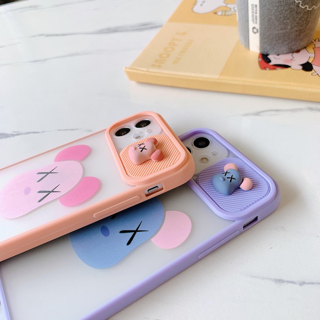 Camera Lens Protective Kaw Bear Cute Cartoon Case For iPhone 11 Pro MAX SE 2020 Soft TPU Cover For iPhone 8 7 6 6S Plus X XS XR 12 Mini Pro Max Cases