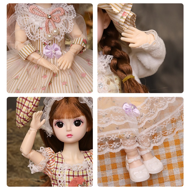 Búp bê bjd - Búp bê barbie Cực Xinh Loại Cao Cấp có Khớp 30 Cm - Nhà búp bê barbie